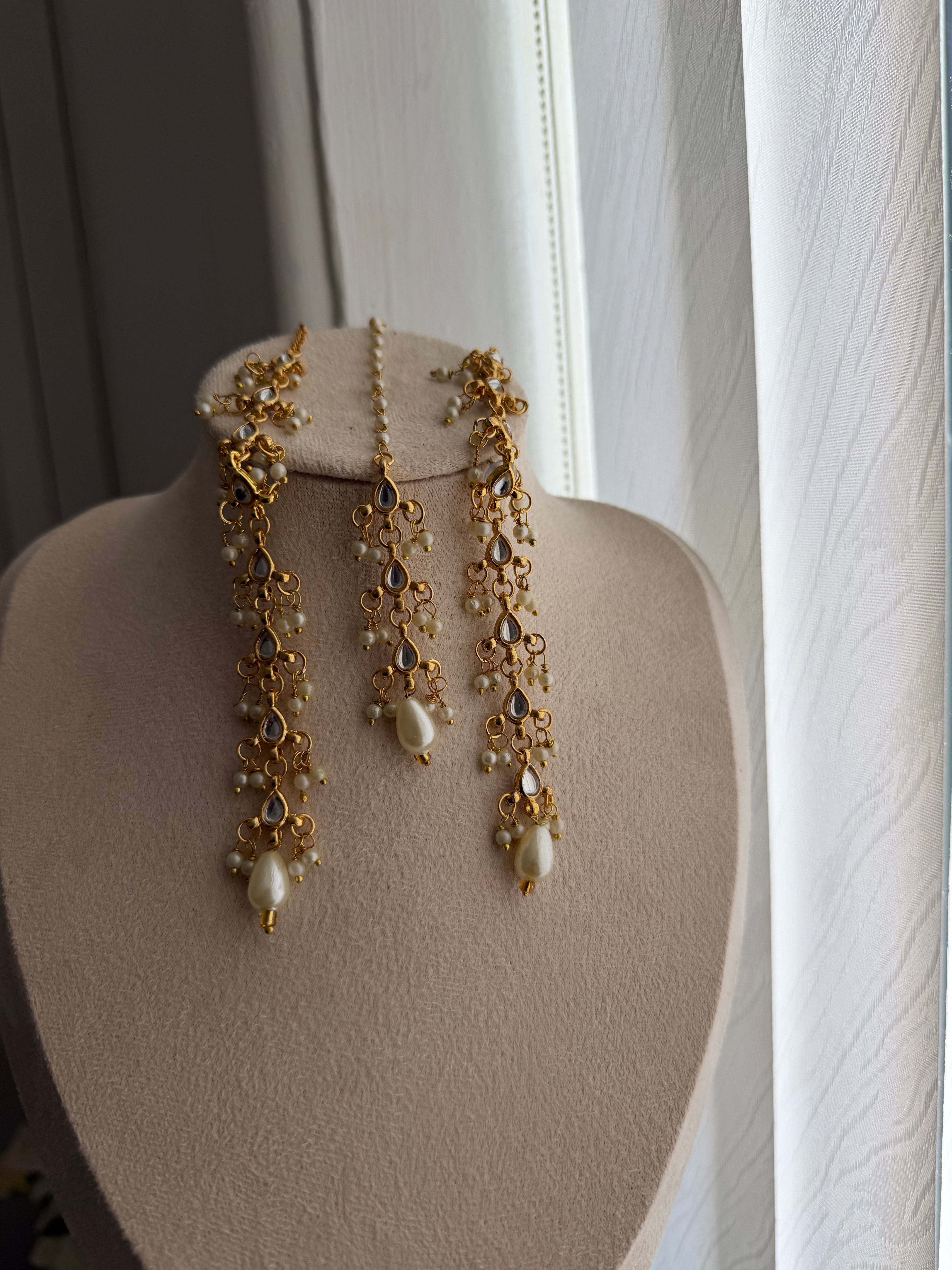 90s Vintage Gold Kundan Set
