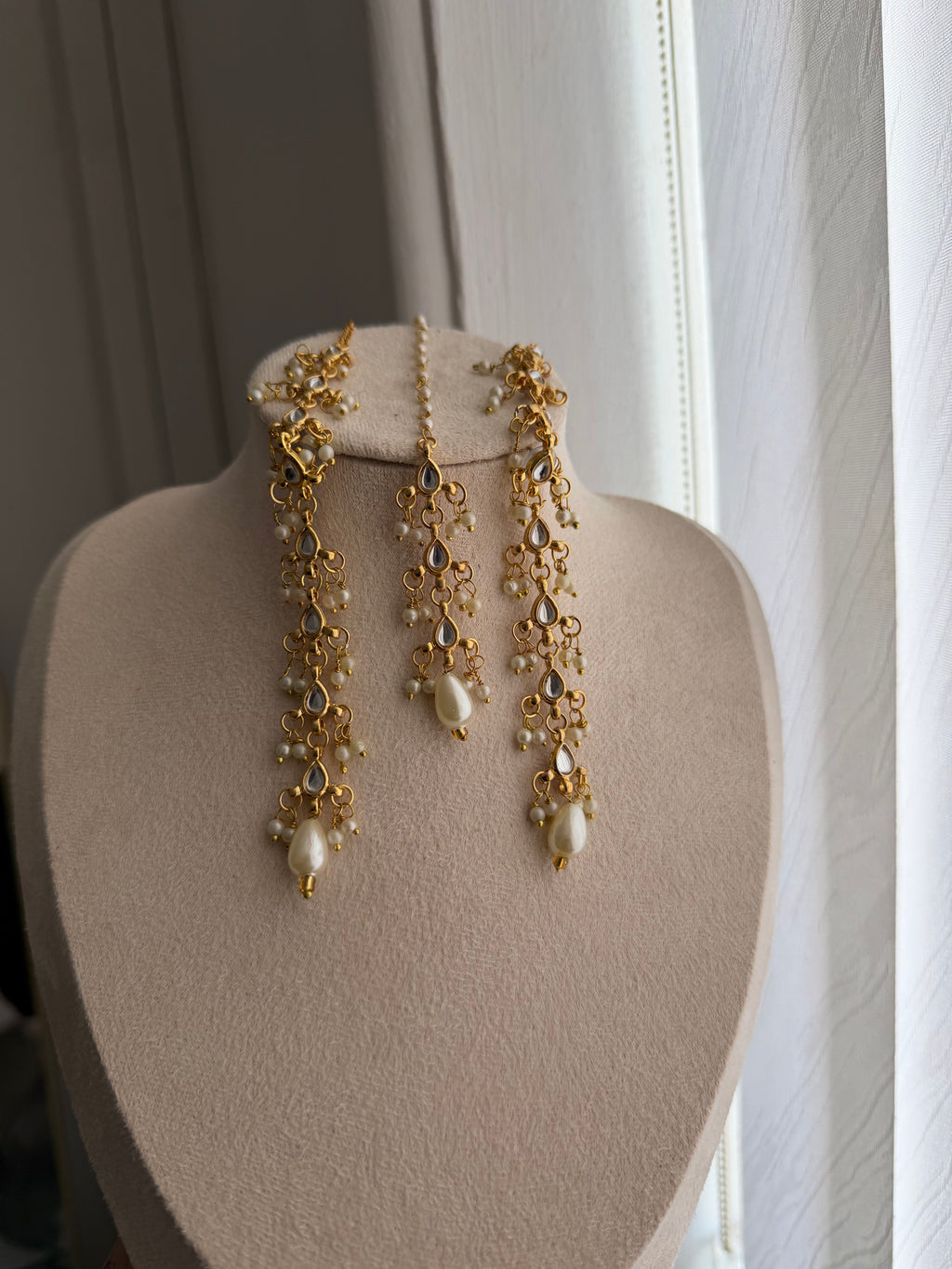 90s Vintage Gold Kundan Set