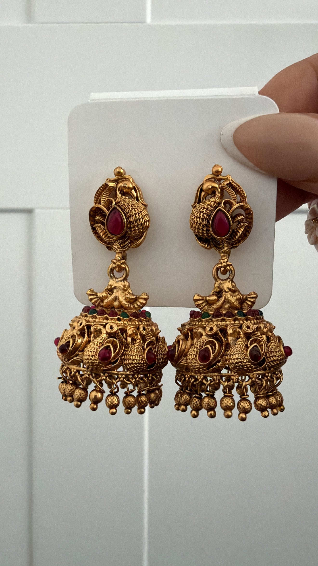 Noor Peacock Jhumka