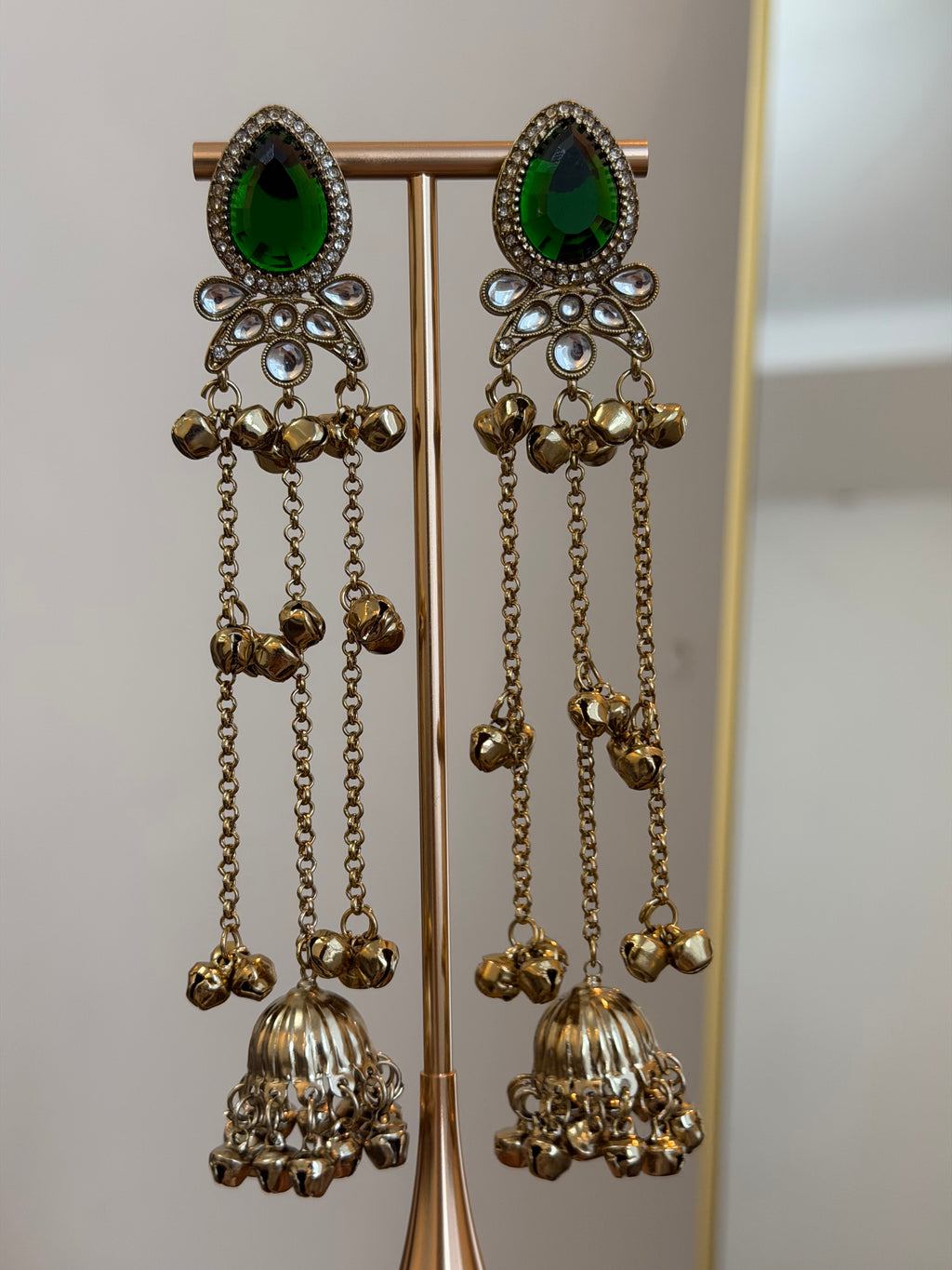 Emerald Noor Jhumkas ✨