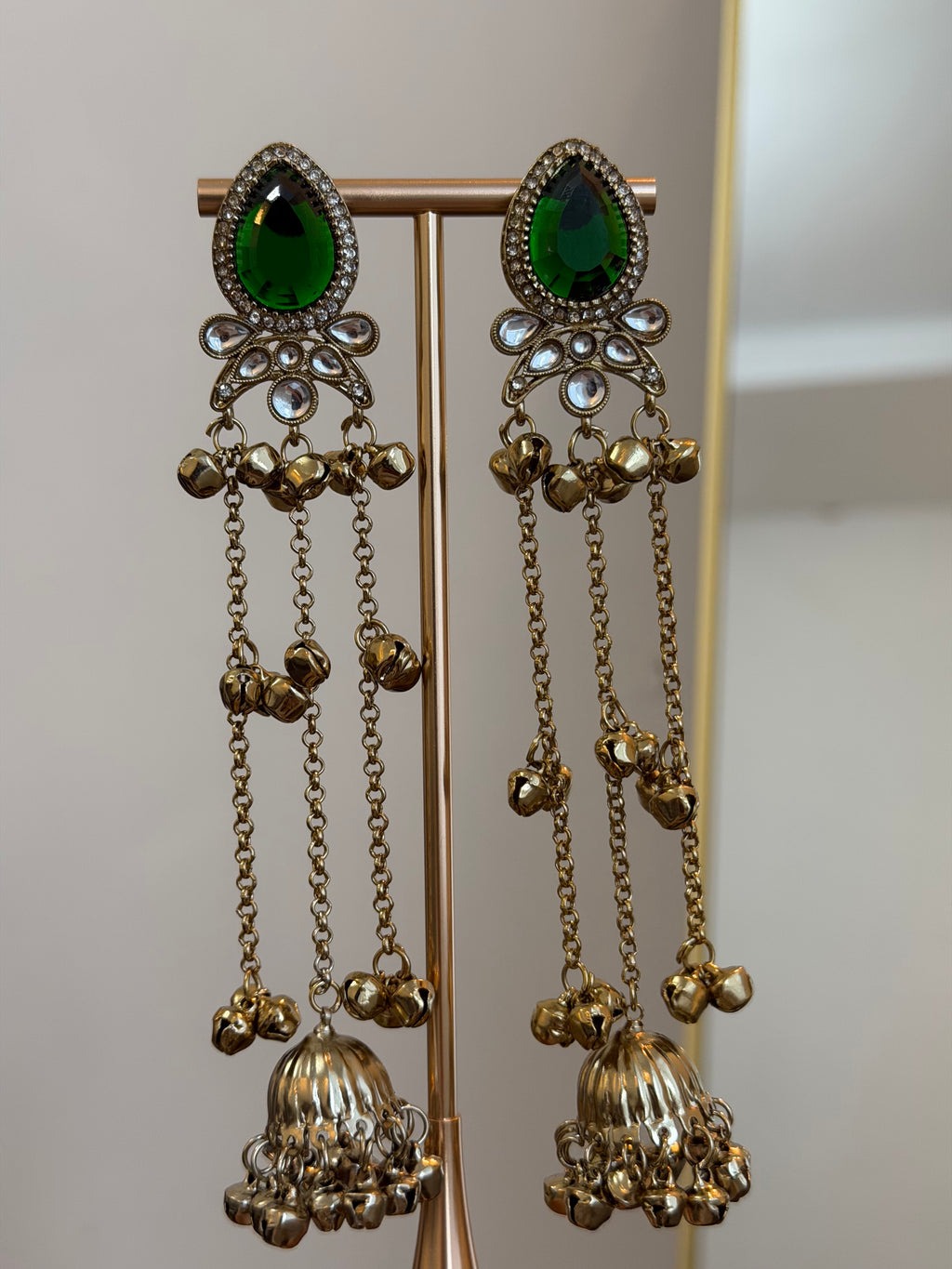 Emerald Noor Jhumkas ✨