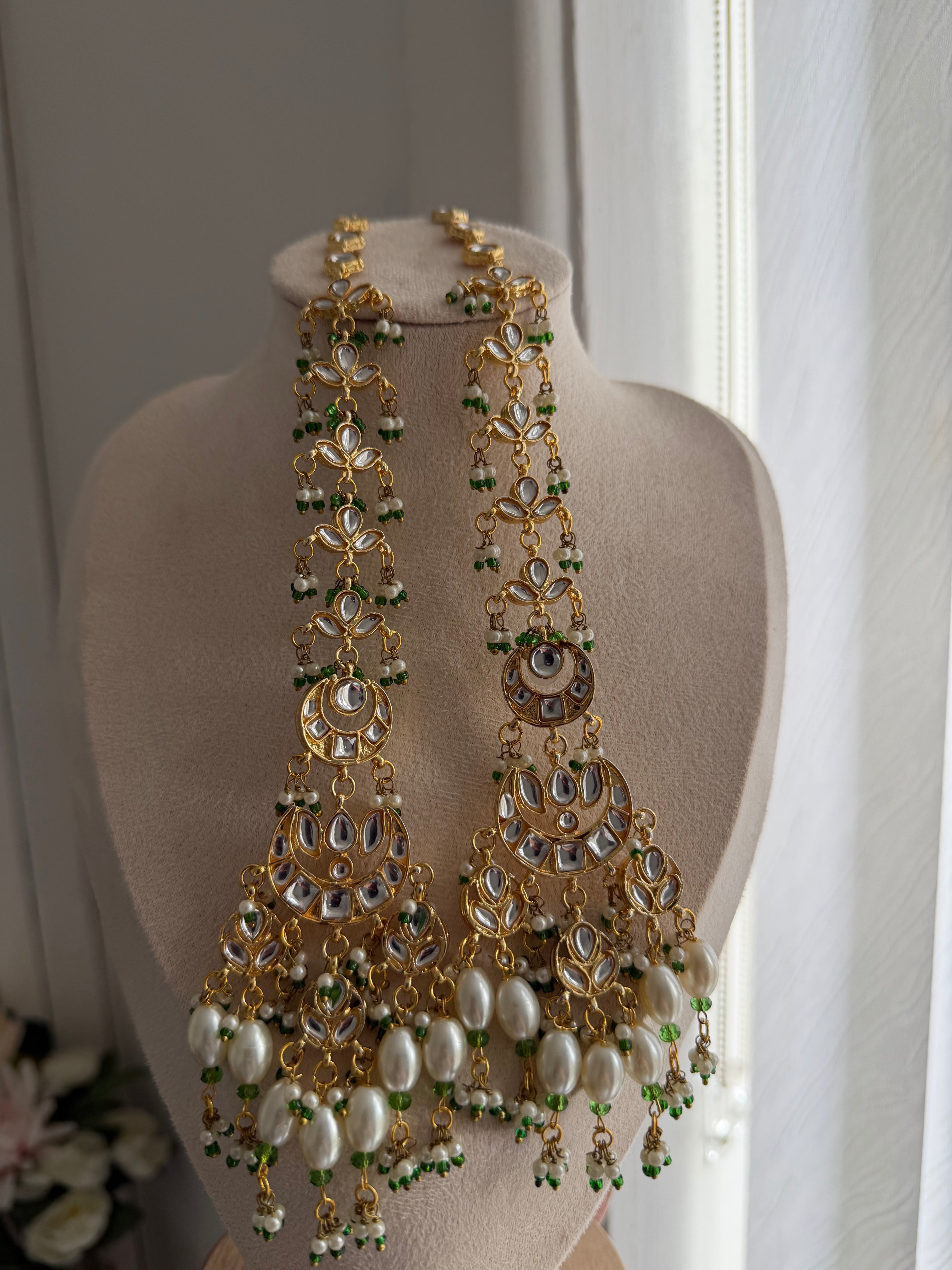 Royal Kundan Pearl Bridal Earrings