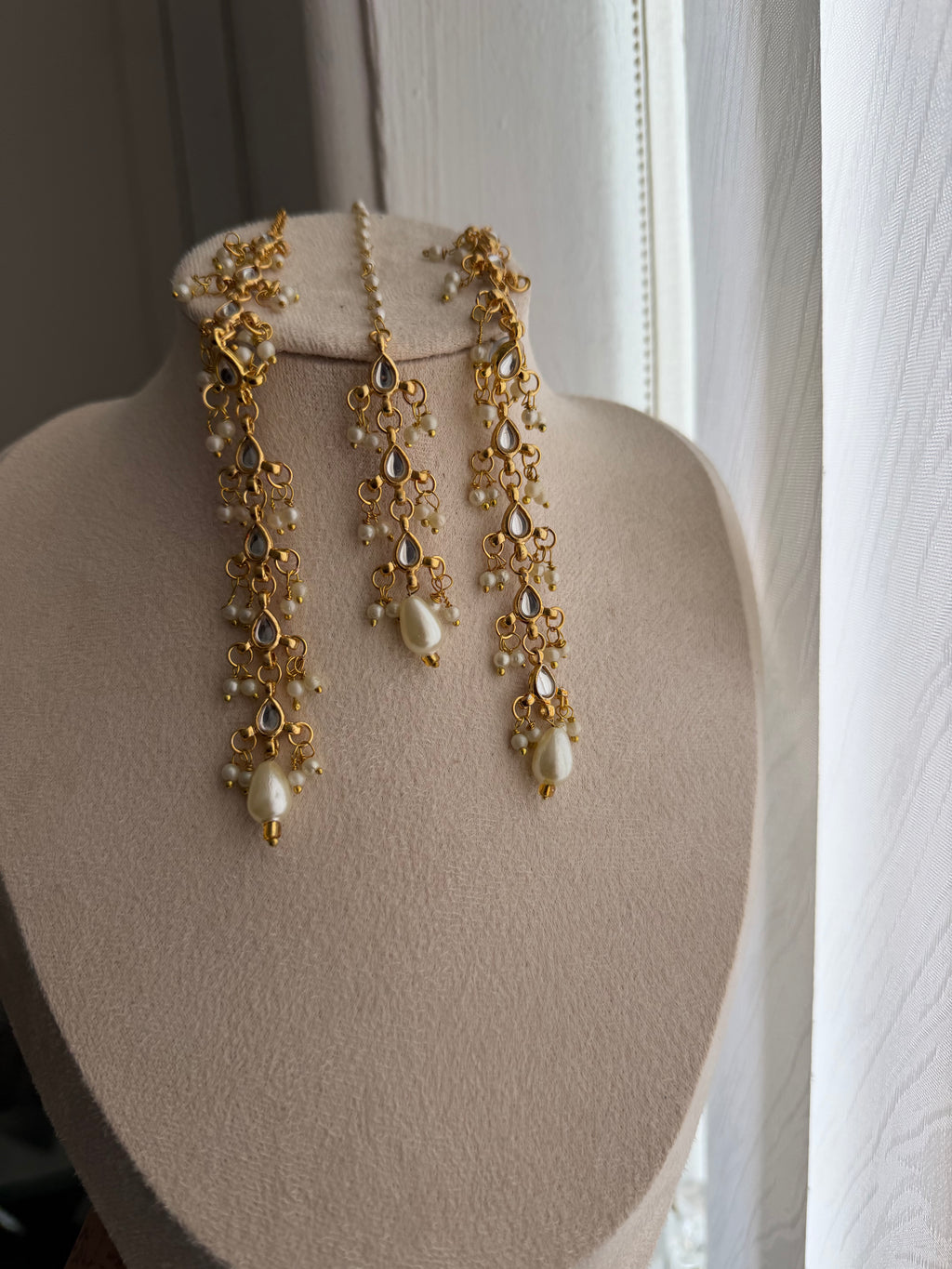 90s Vintage Gold Kundan Set