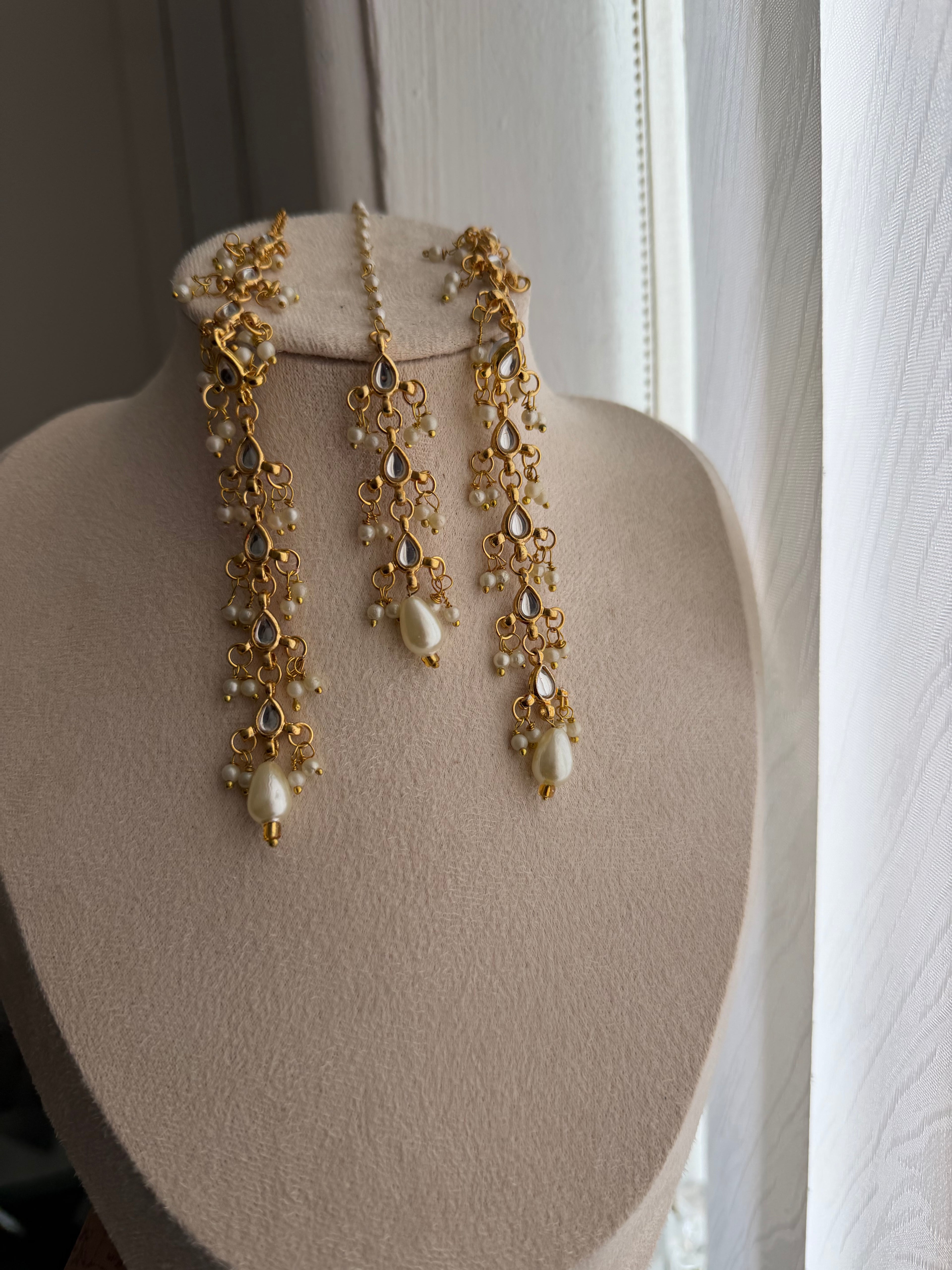 90s Vintage Gold Kundan Set