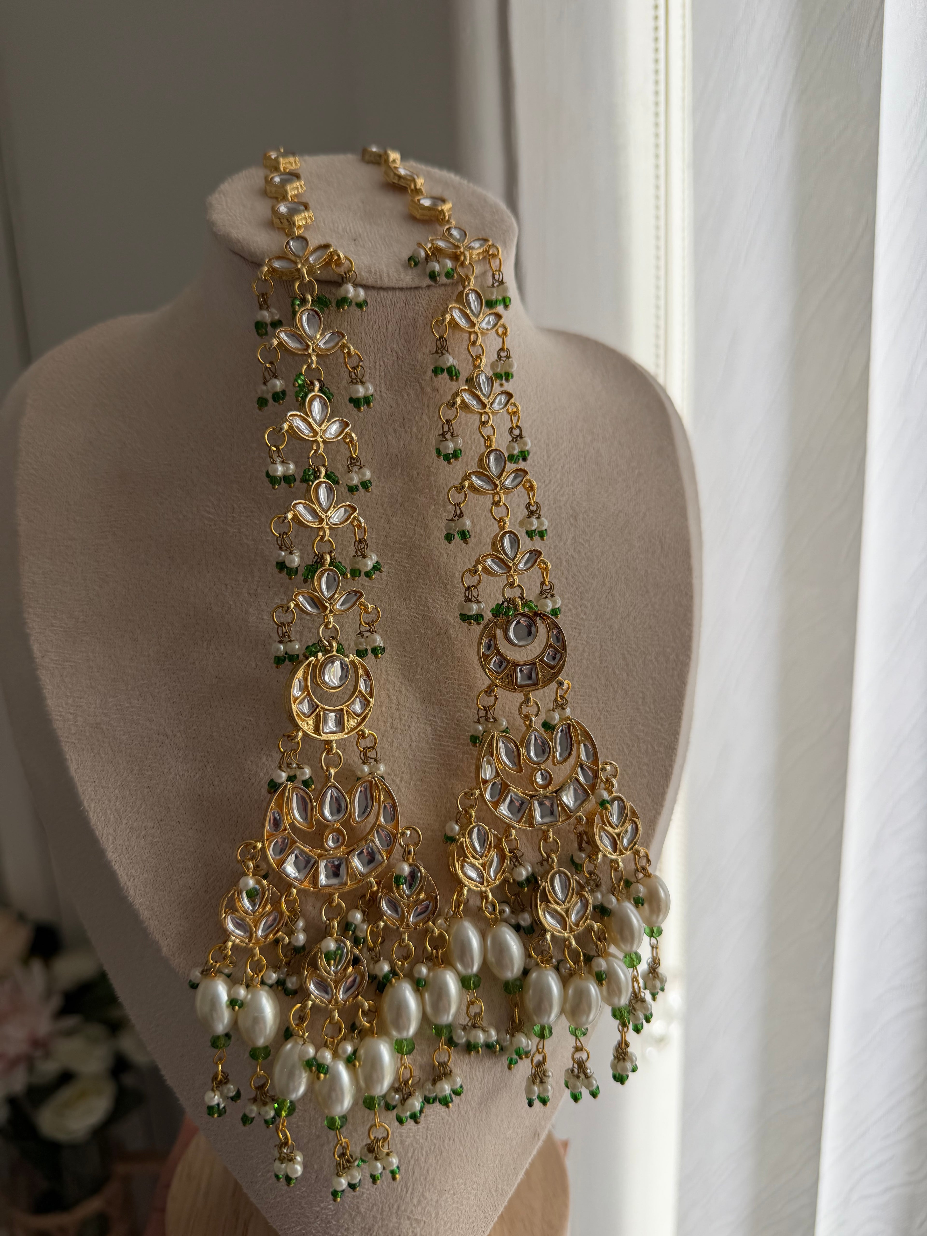 Royal Kundan Pearl Bridal Earrings