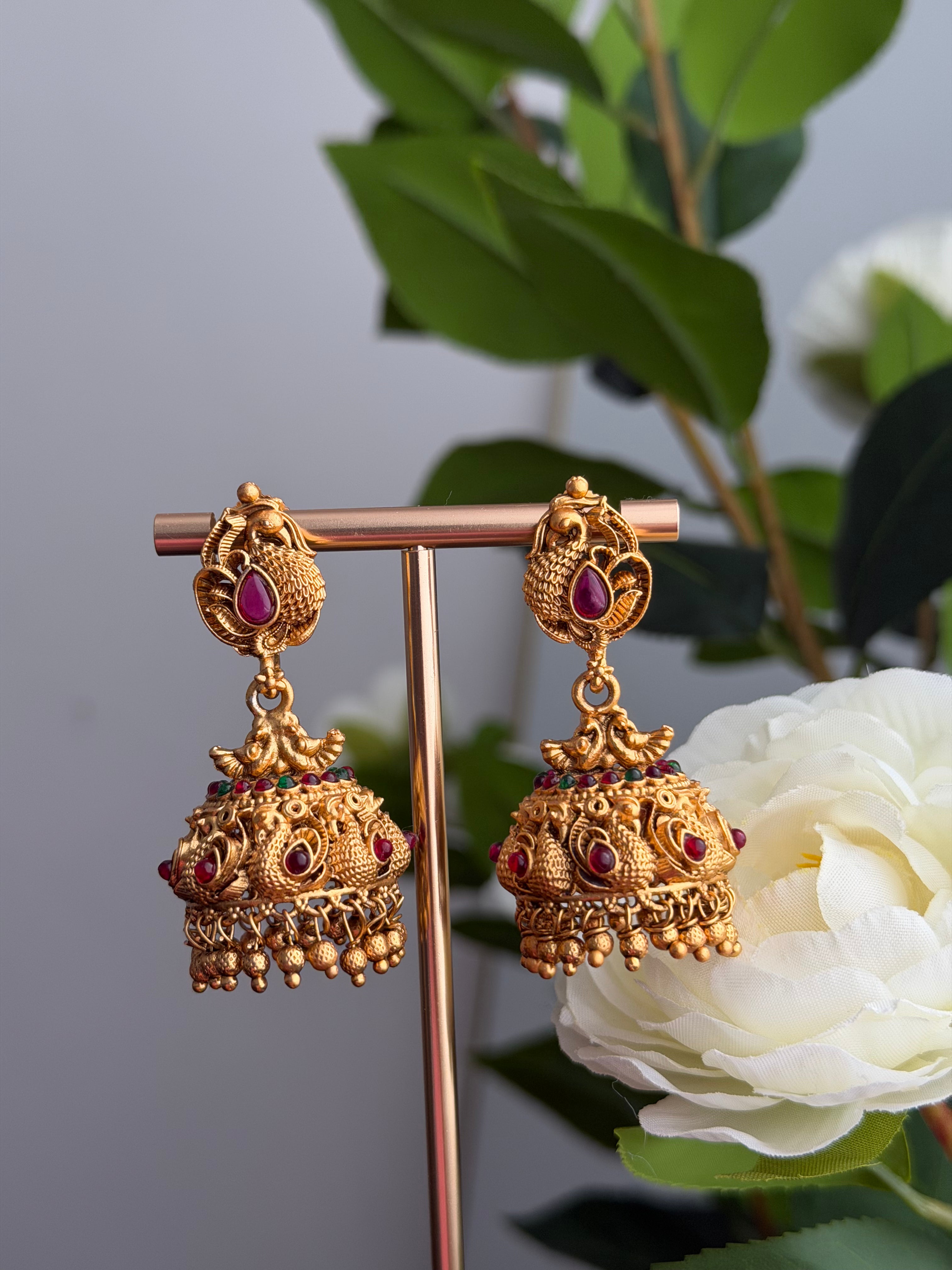 Noor Peacock Jhumka