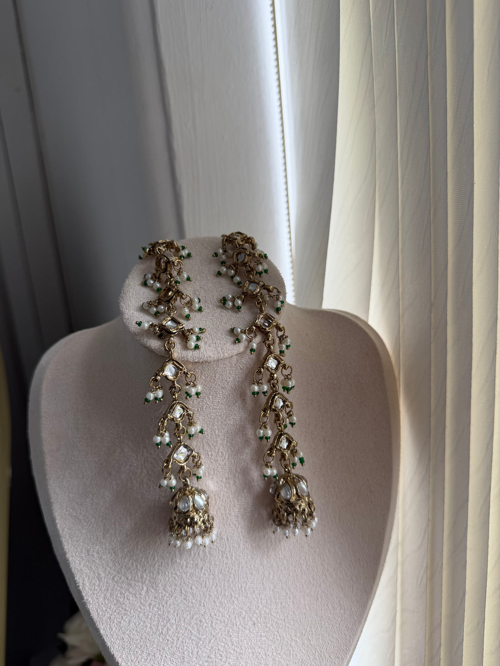 90s Vintage Kundan Jhumkis