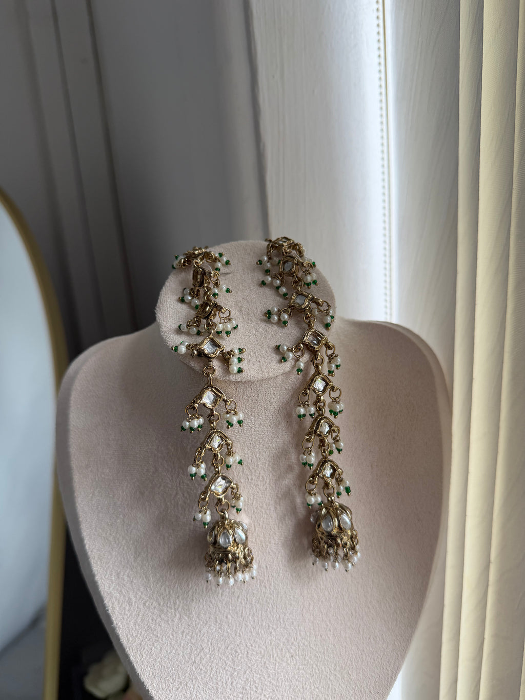 90s Vintage Kundan Jhumkis