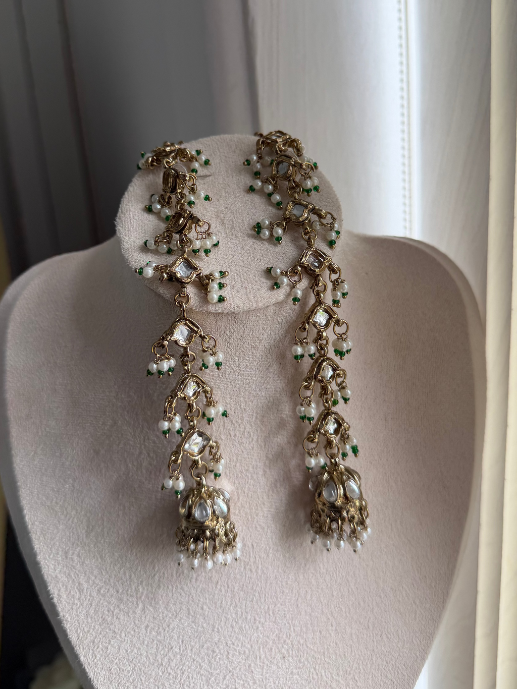 90s Vintage Kundan Jhumkis